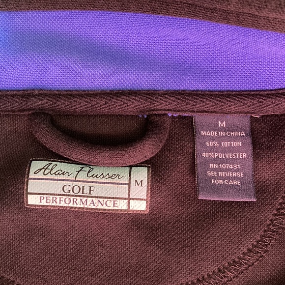 Alan Flusser golf performance, men’s pullover sweatshirt, Size M - Picture 6 of 7